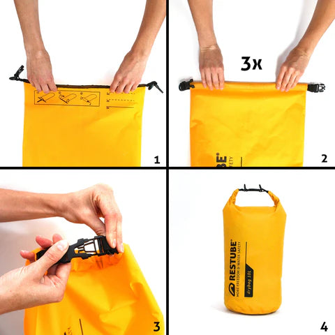 Drybag by RESTUBE – Wasserdichte Outdoor-Tasche für SUP, Kajak & Strand (5L–20L)