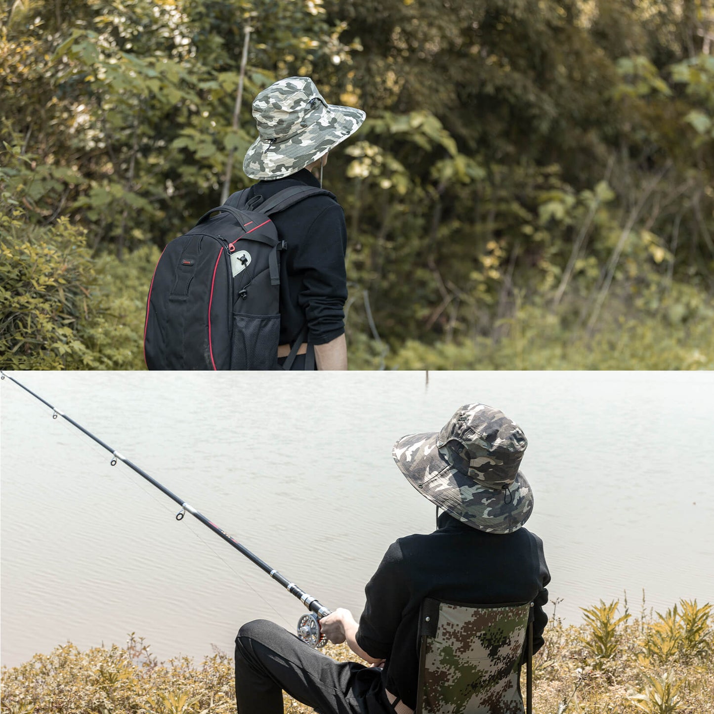 Sonnenhut Outdoor Wanderhut Fischerhut UV-Schutz