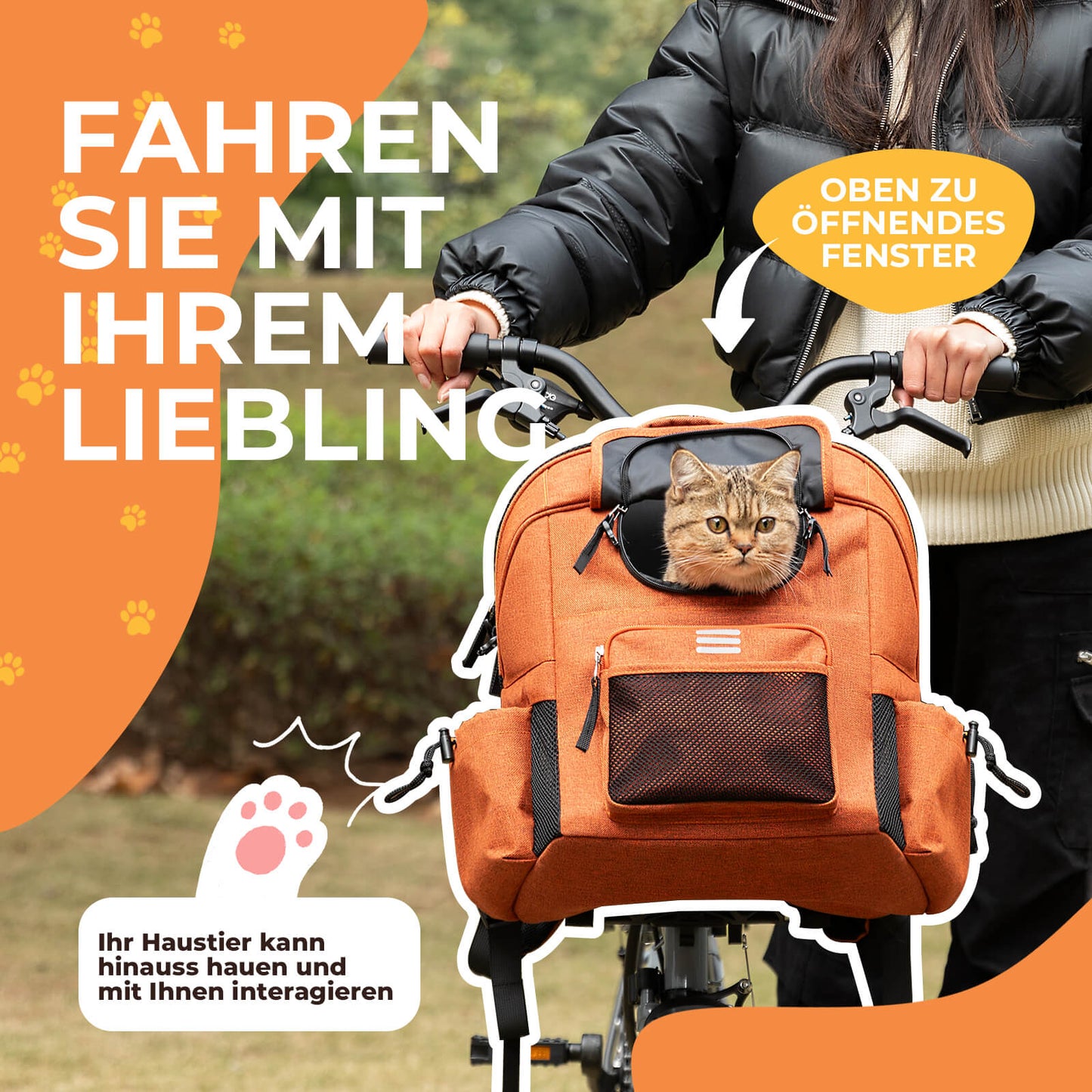 Lenkertasche Haustiertasche für Brompton/Klapprad 21 L