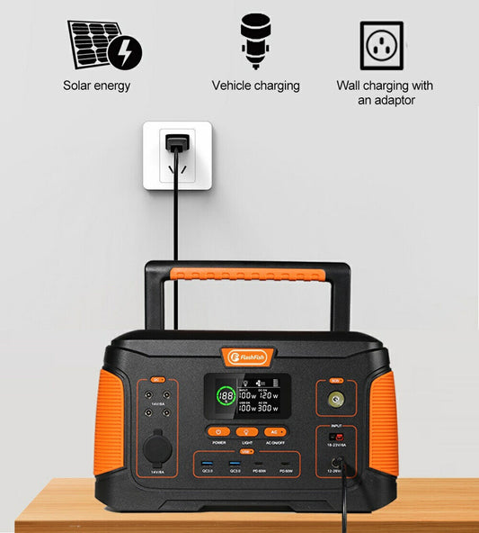 Power Station 2000 W Max. FlashFish Solar 252000mAh Portable Outdoor Camping Emergency Power