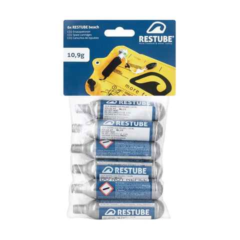RESTUBE CO₂-Kartusche 10,9g – Original Ersatz für Schwimmen, Urlaub & Wassersport