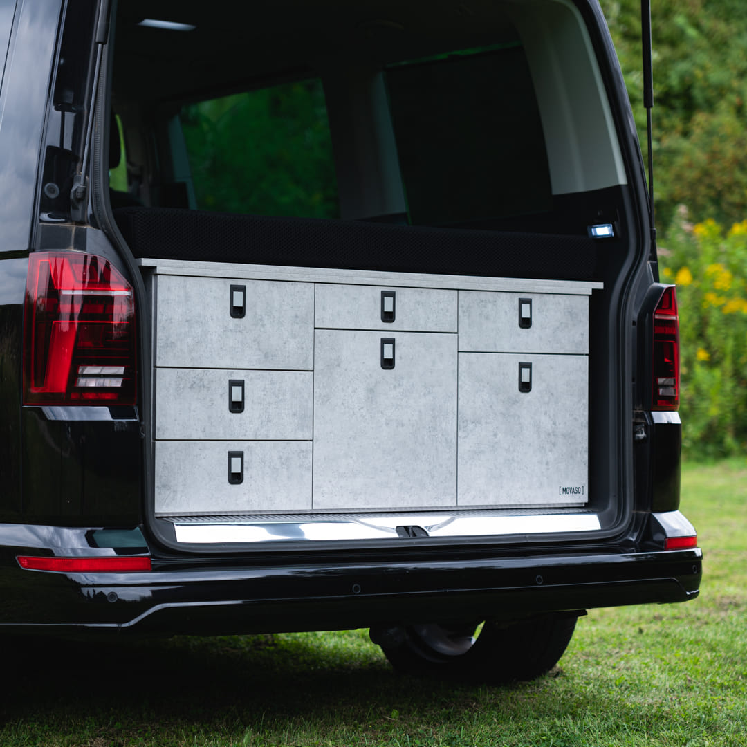 Camper Komplettsystem – Maßgeschneiderte Campingbox & Bett für VW, Mercedes & Ford