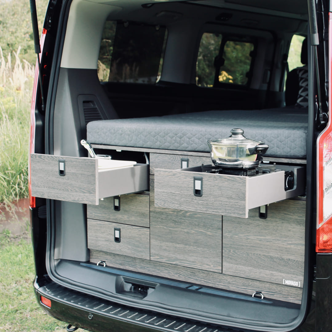Camper Komplettsystem – Maßgeschneiderte Campingbox & Bett für VW, Mercedes & Ford