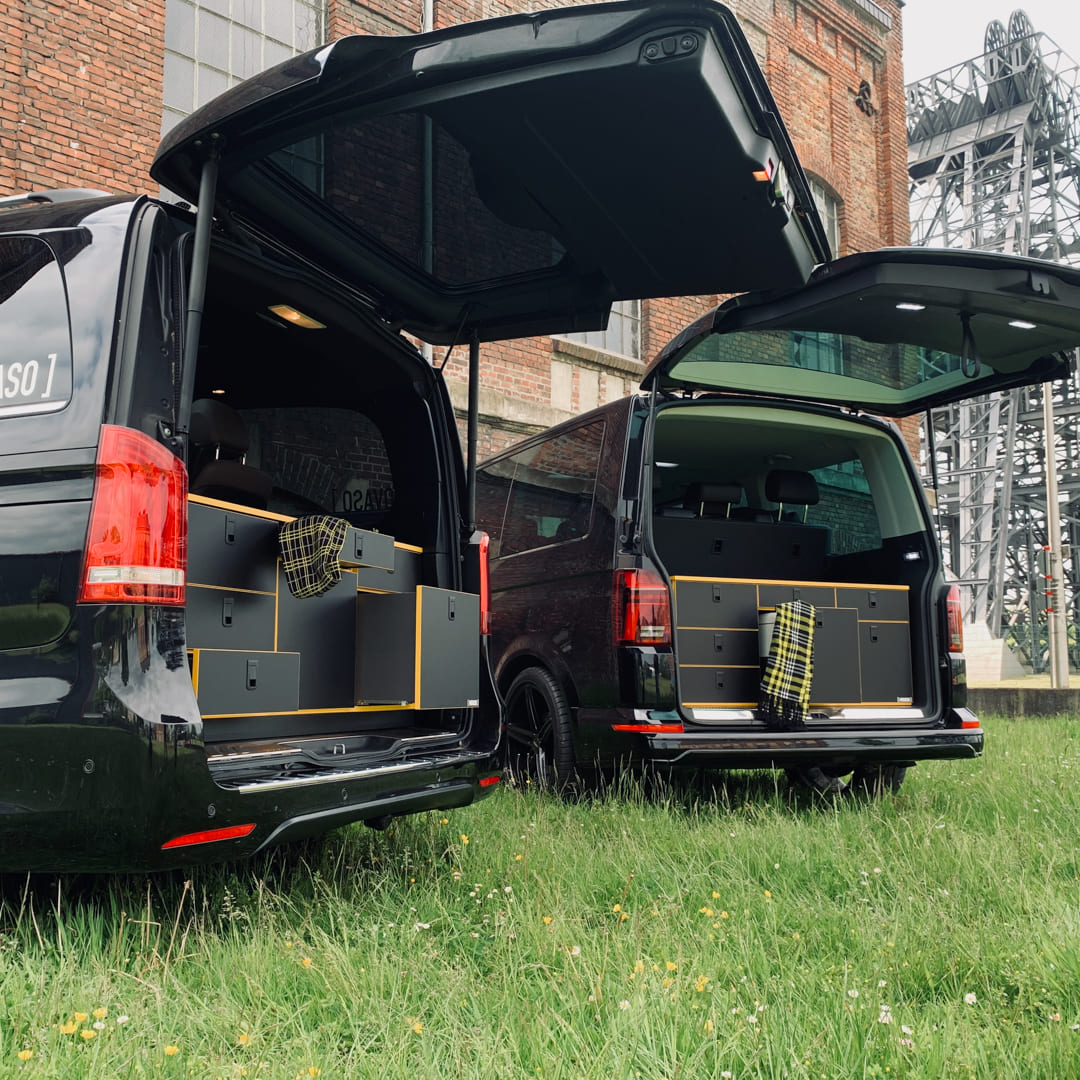 Camper Komplettsystem – Maßgeschneiderte Campingbox & Bett für VW, Mercedes & Ford