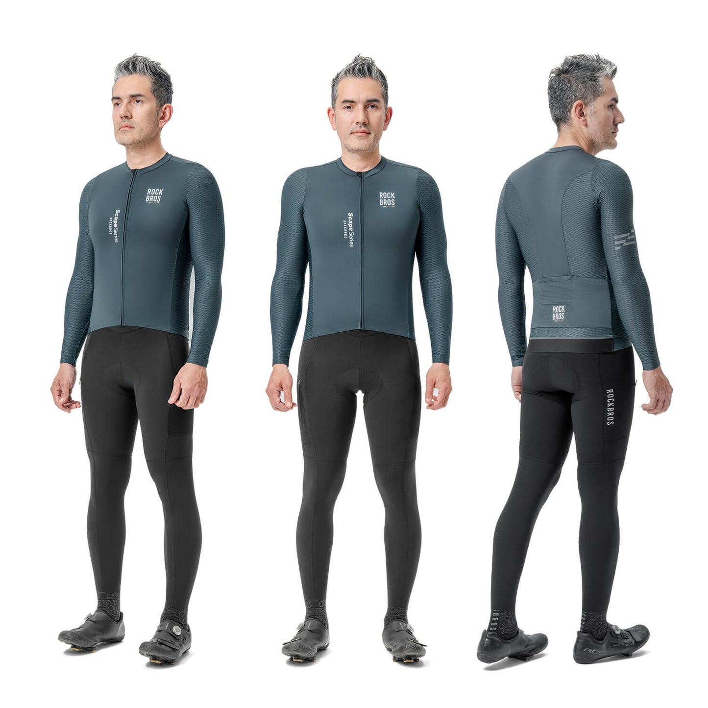 ROAD TO SKY Herren Langarm-Radtrikot Jersey für MTB & Rennrad