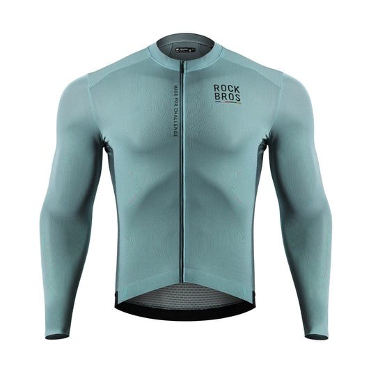 ROAD TO SKY Langarm-Radtrikot Herren Jersey Gelb/Blau