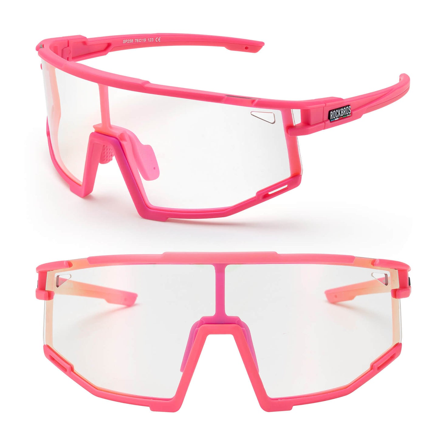 ROAD TO SKY Photochrome Fahrradbrille UV400 Schutz Verstellbare Nasenpads