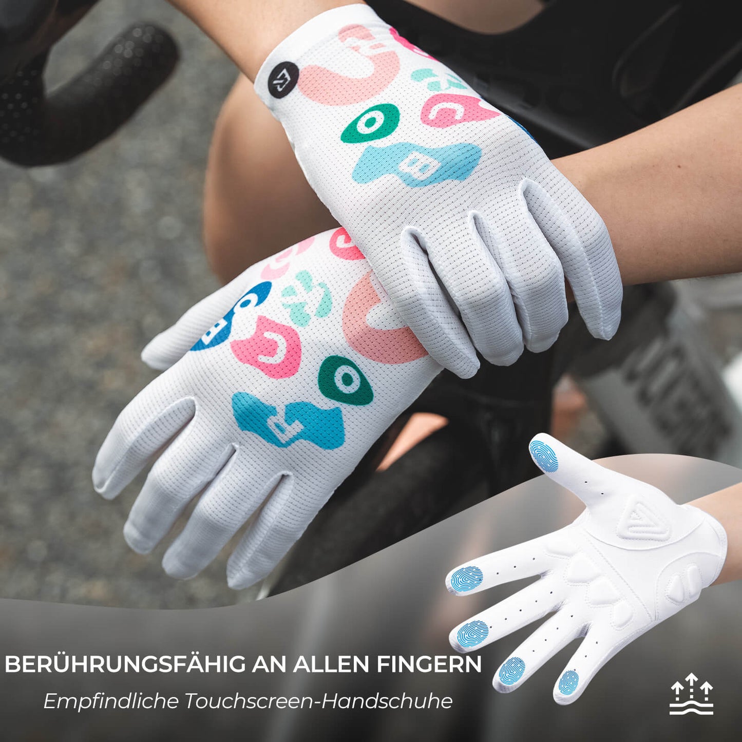 ROCKBROS Fahrradhandschuhe SBR-Polsterung Atmungsaktiv Hochflexibel
