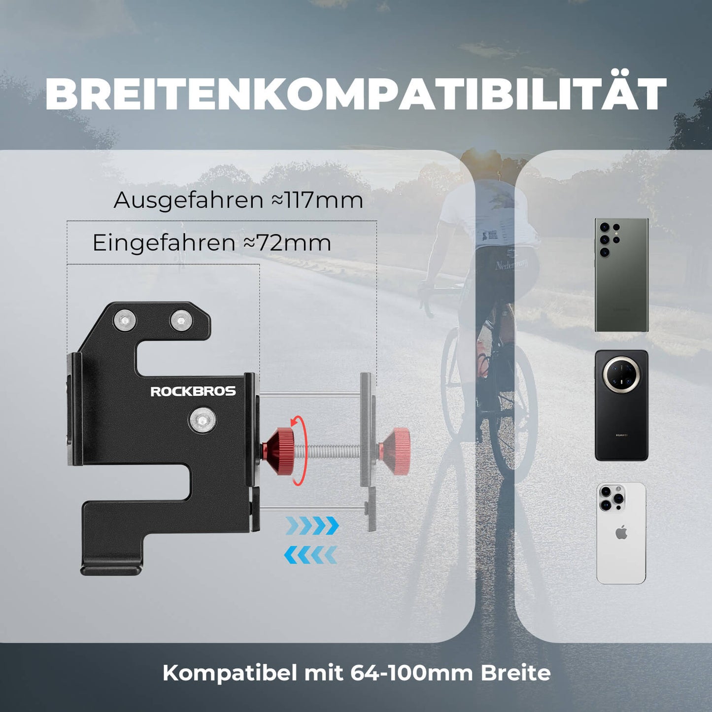 ROCKBROS Handyhalter Fahrrad für 4,7"-7,09"