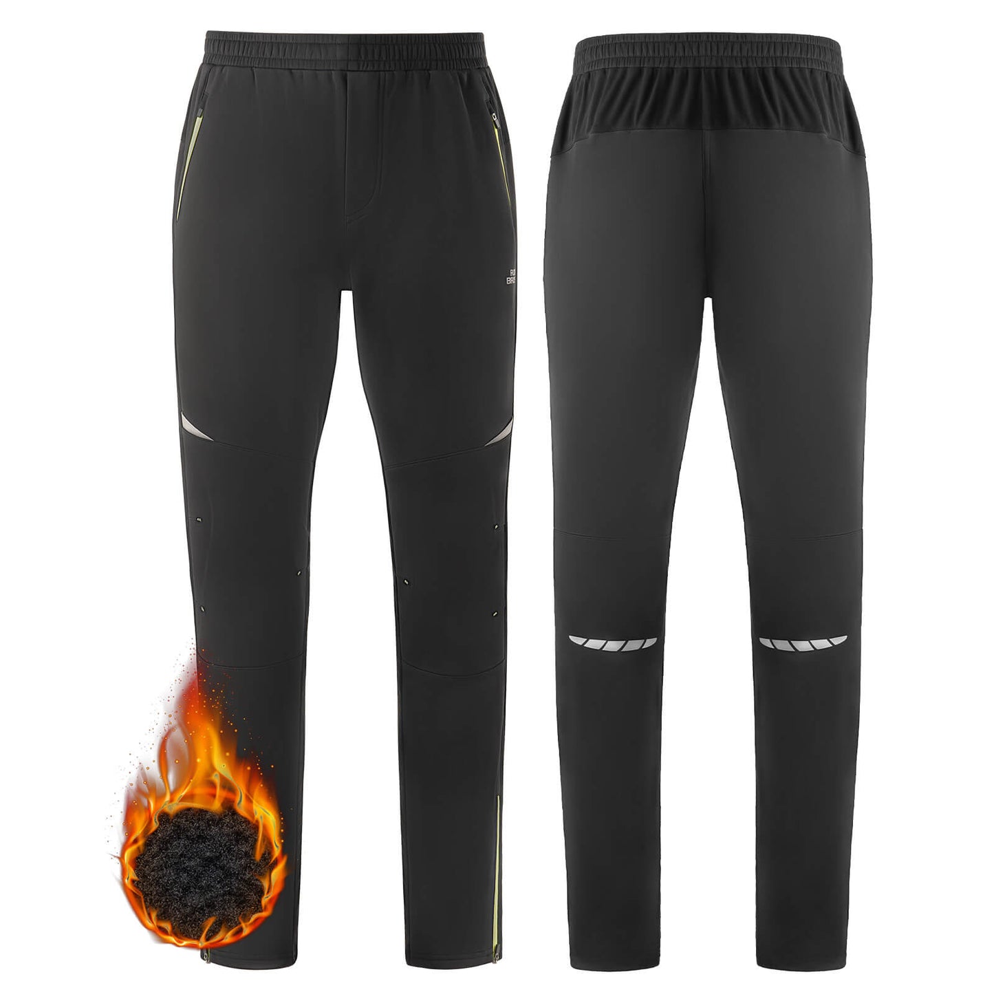 ROCKBROS Herren Fahrradhose Winddicht und Warm für Winter Outdoor-Sport