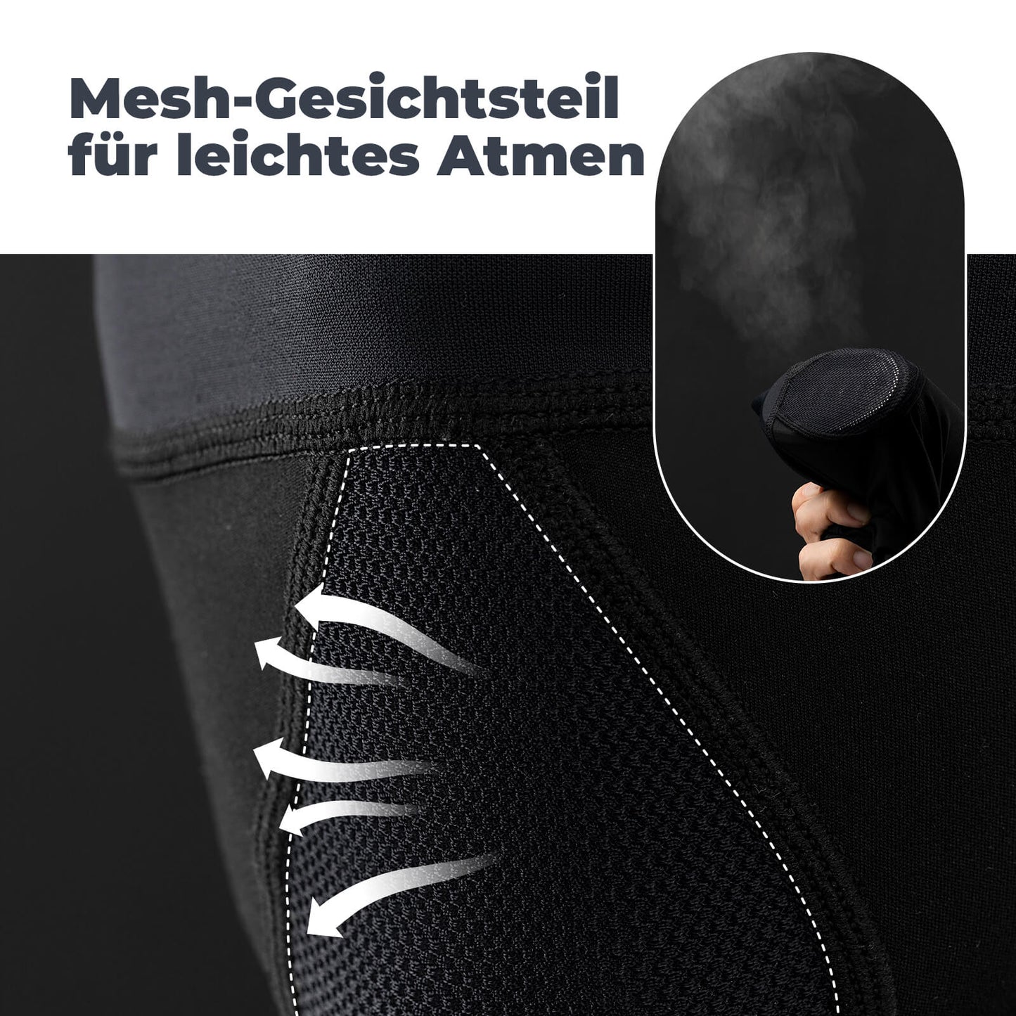 ROCKBROS Sturmhaube Winddichte atmungsaktive Fleece-Balaclava für Outdoor-Sport Unisex