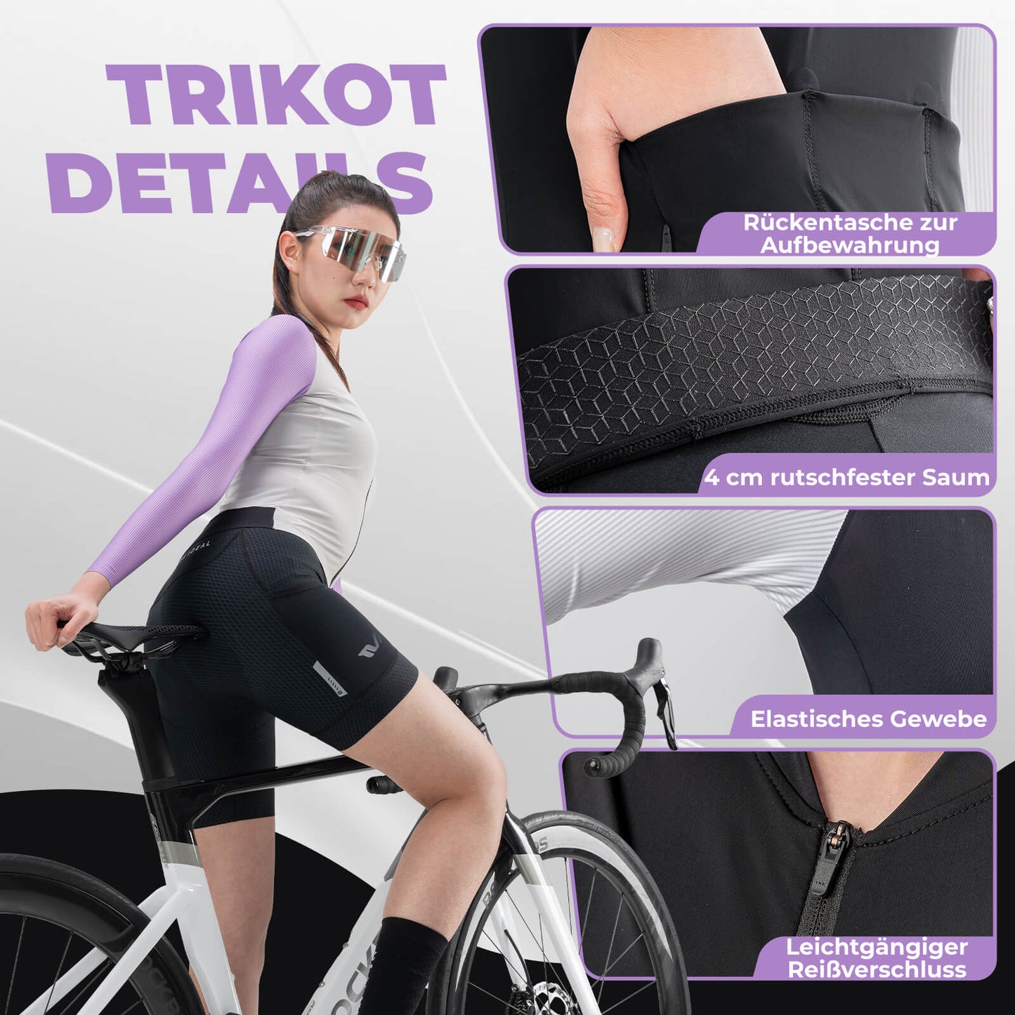 Damen Langarm-Radtrikot Fahrrad Jersey für MTB & Rennrad