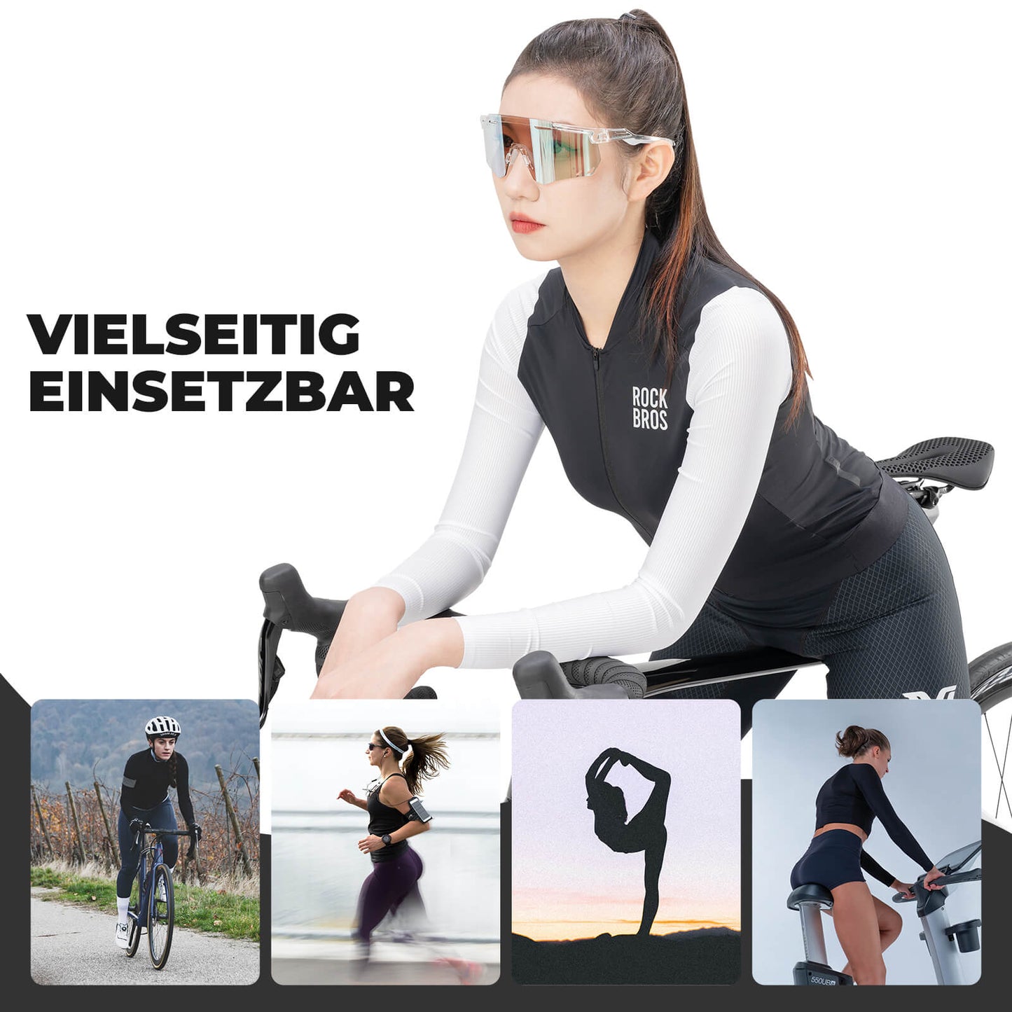 Damen Langarm-Radtrikot Fahrrad Jersey für MTB & Rennrad