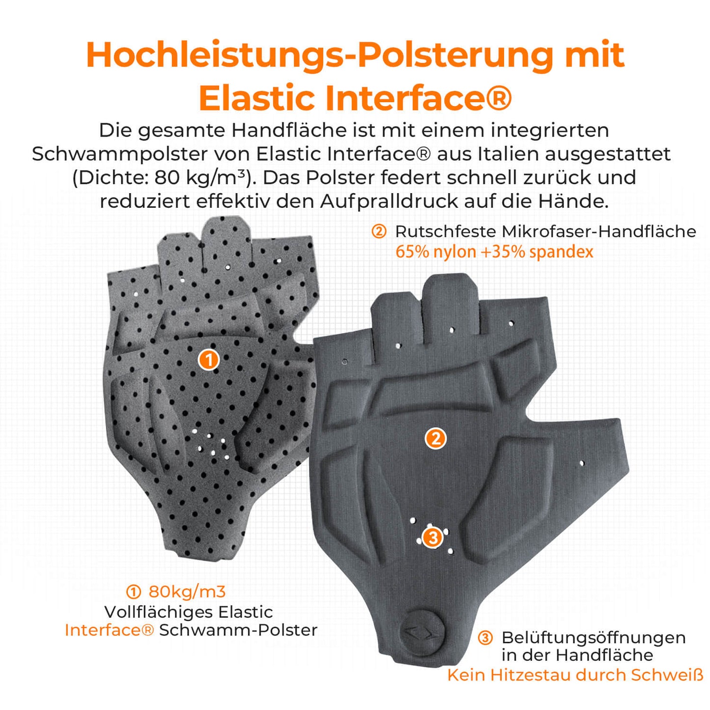 Elastic Interface® Halbfinger Fahrradhandschuhe