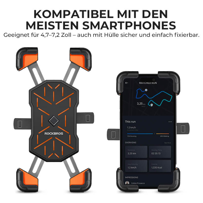 Fahrrad Handyhalterung 360° Drehbar für 4,5-7,2 Zoll