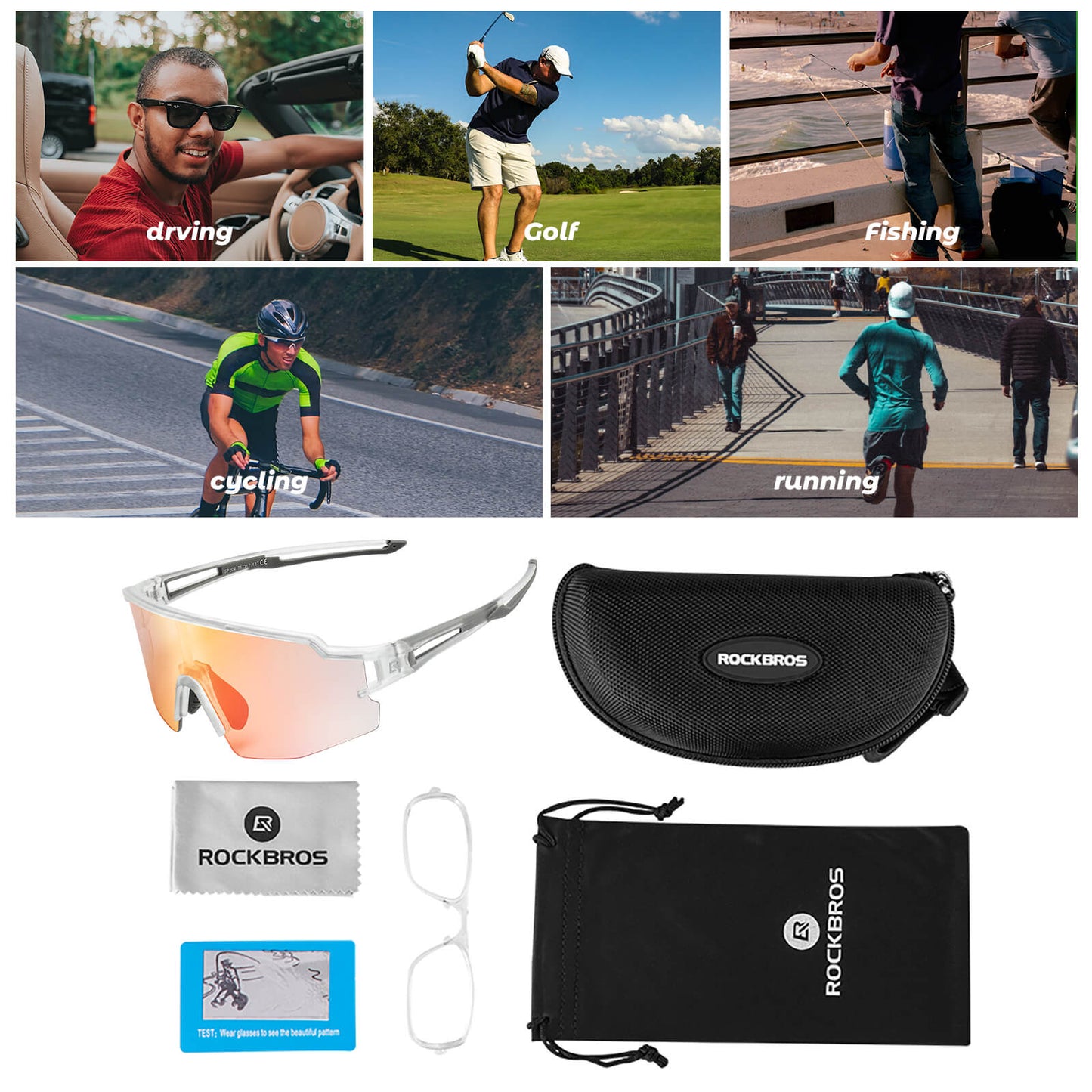 Fahrradbrille Photochromatisch Sonnenbrille UV400-Schutz