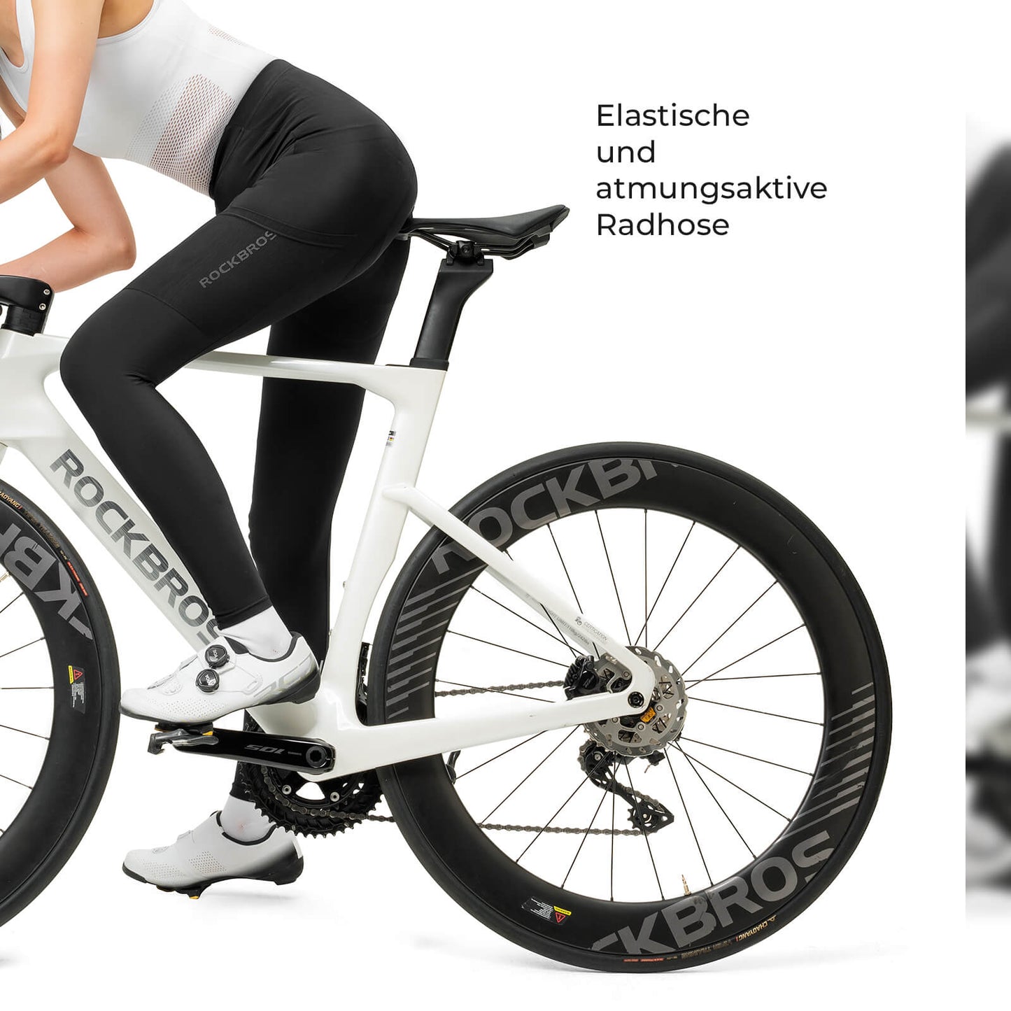 Fahrradhose Lange Radlerhose Gepolstert Atmungsaktiv Damen