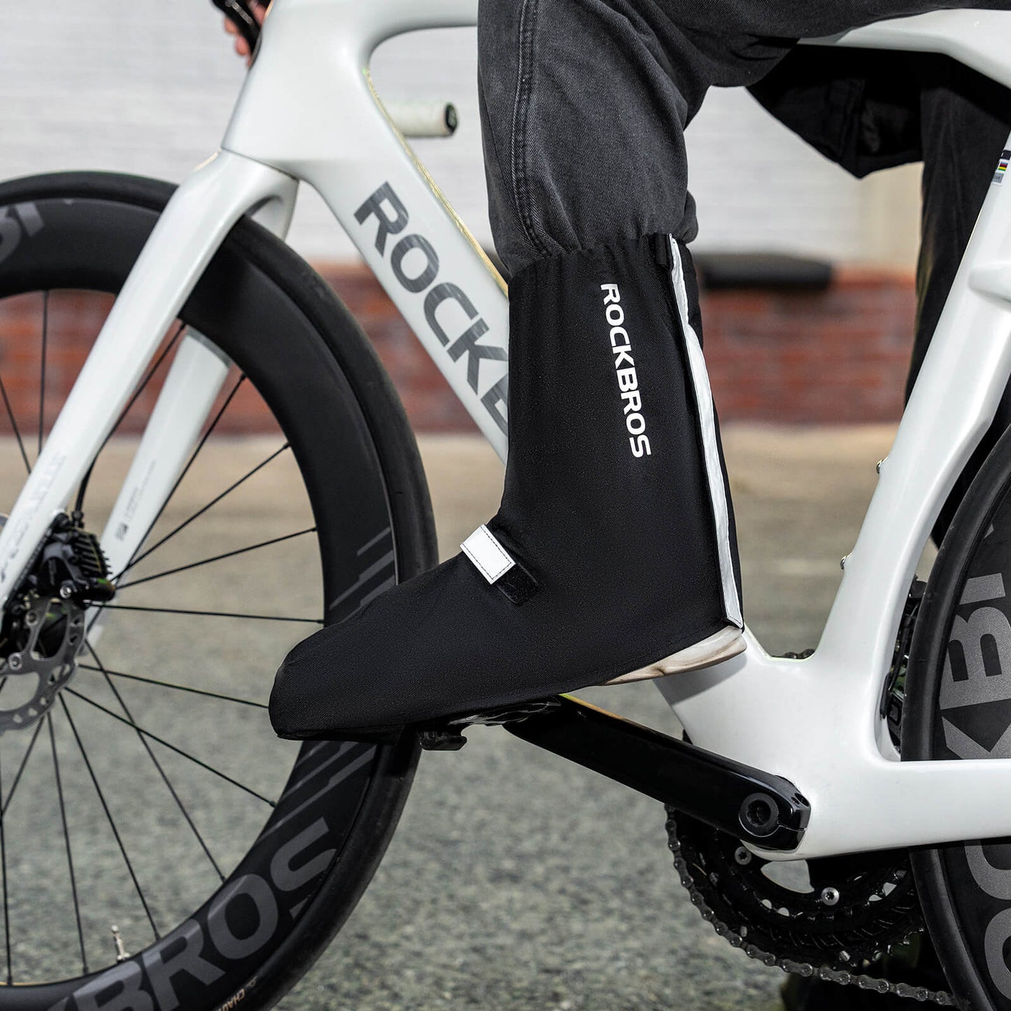 Fahrradüberschuhe Reflektierend Wasserdicht mit Klettverschluss