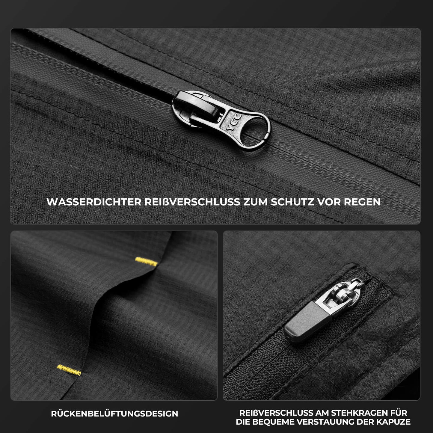 Radsport Fahrradjacke Regenjacke Wasserabweisend Leicht