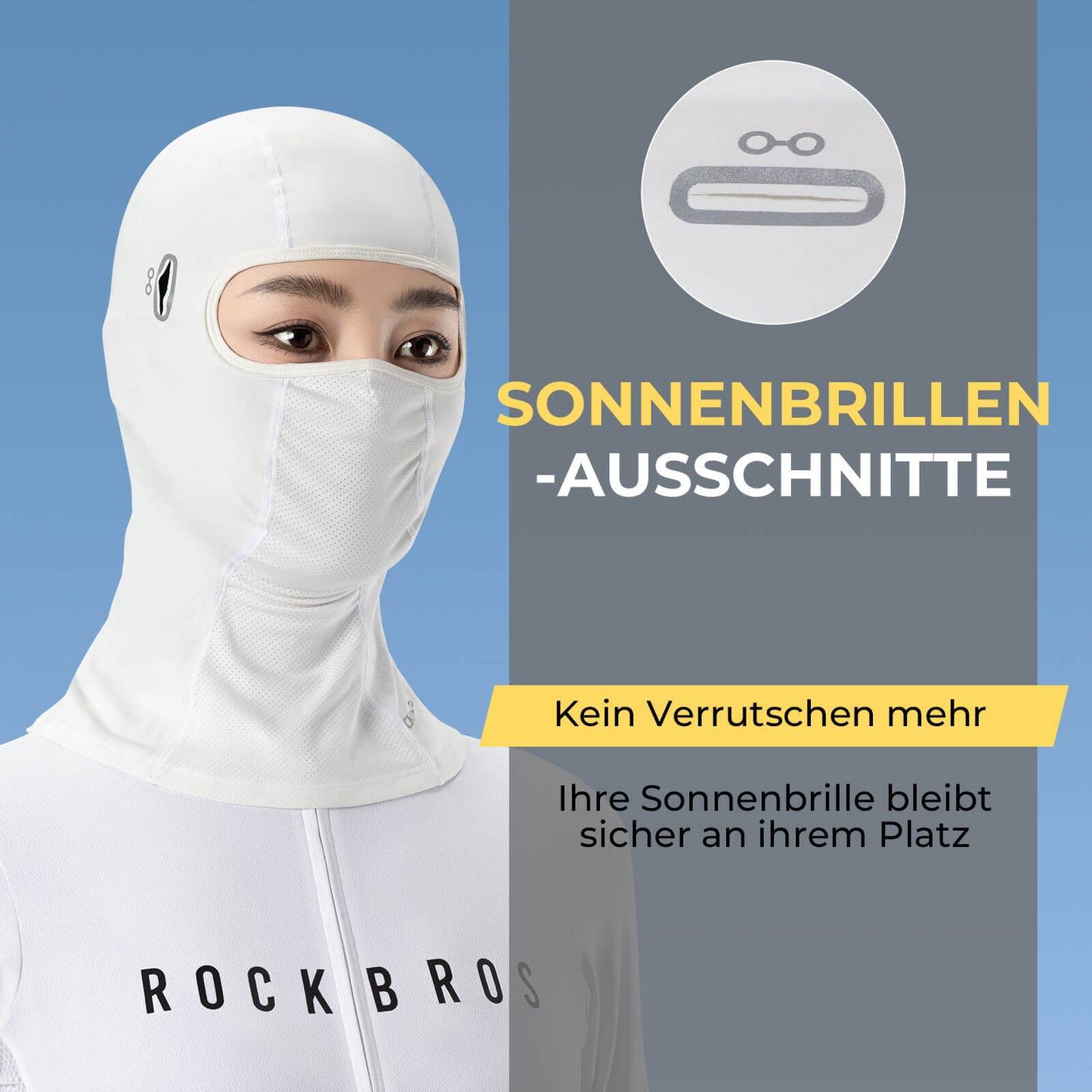 Sommer Sturmhaube UPF 50+ Kühlende Balaclava