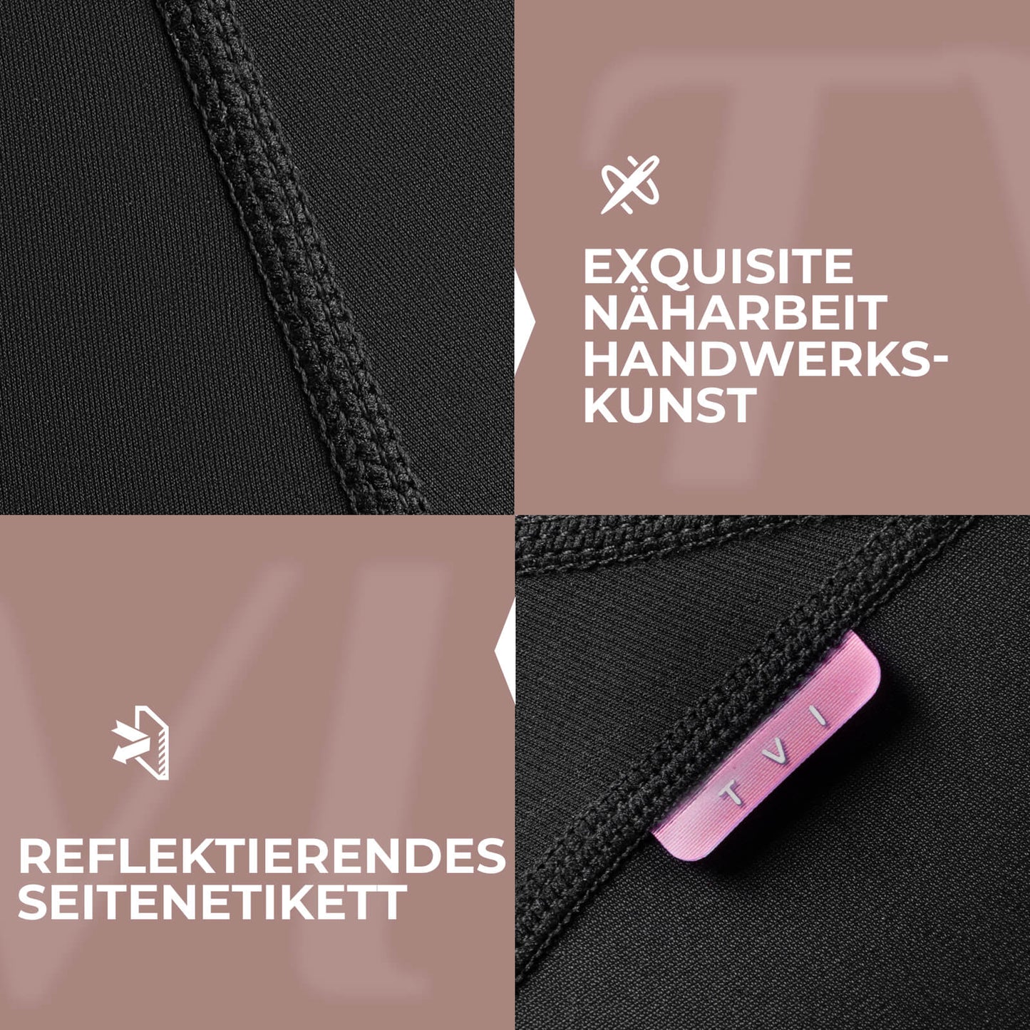 TVI Lange Fahrradhose mit Sitzpolster Atmungsaktiv Warm