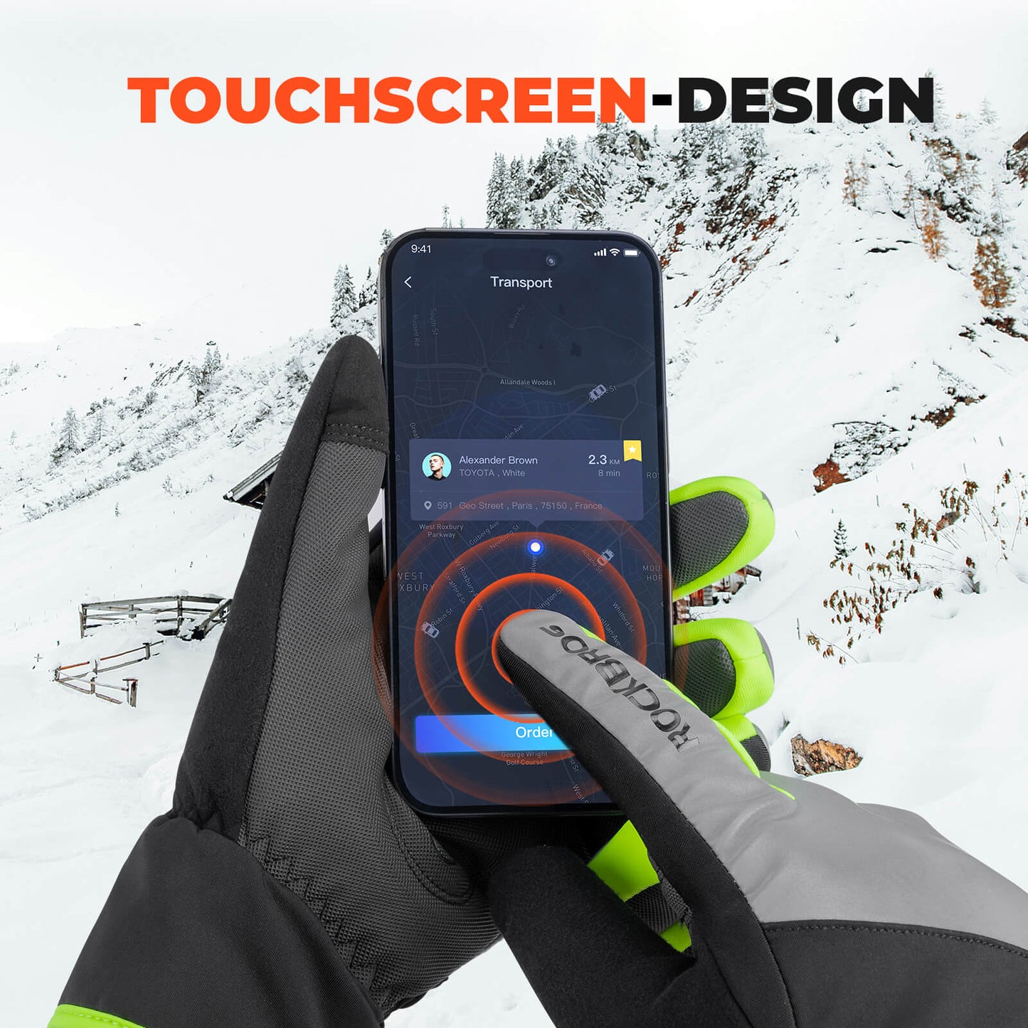Winter Fahrradhandschuhe Touchscreen Warm Winddicht
