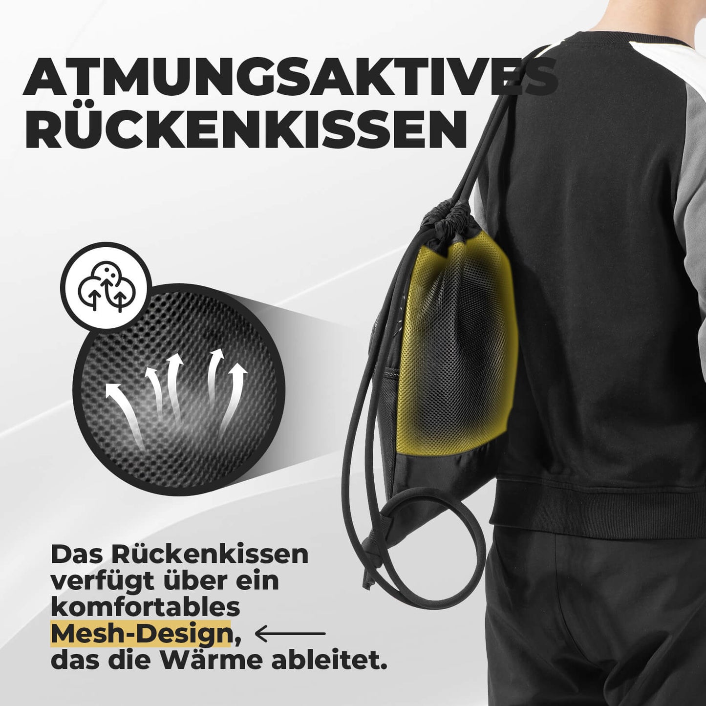 Rucksack mit Kordelzug Turnbeutel Kordelzugbeutel Sportbeutel 9L
