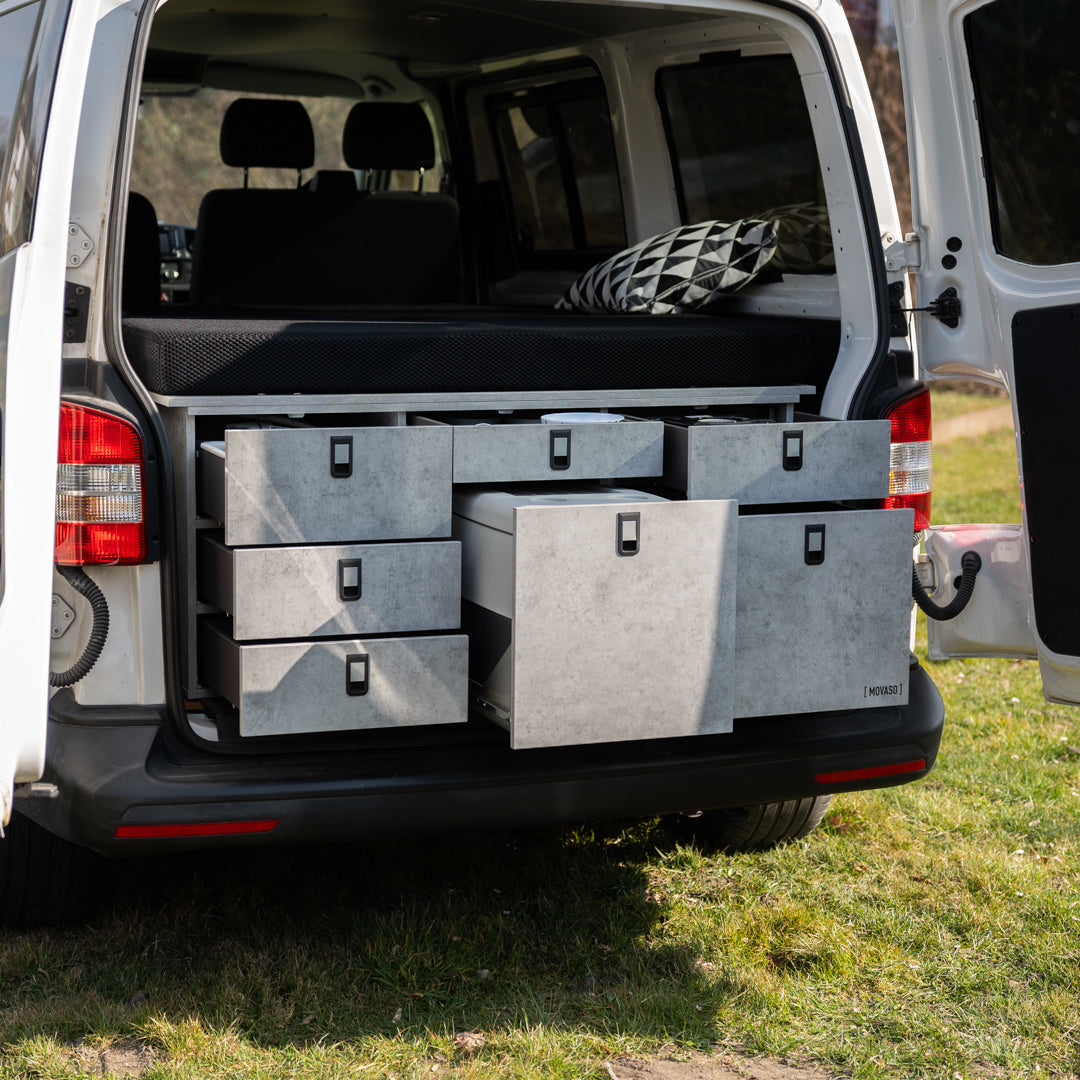 Camper Komplettsystem – Maßgeschneiderte Campingbox & Bett für VW, Mercedes & Ford