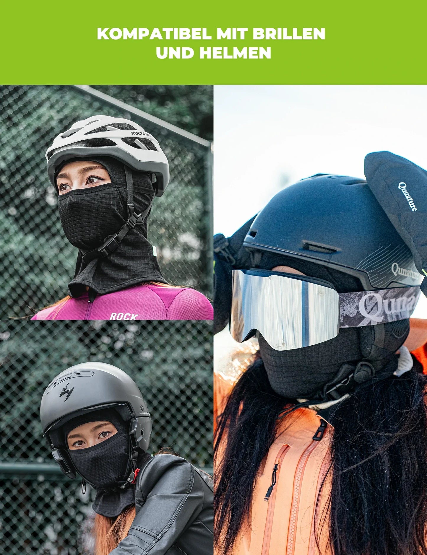 Qunature Sturmhaube Herbst Winter Balaclava für Outdoorsports Unisex