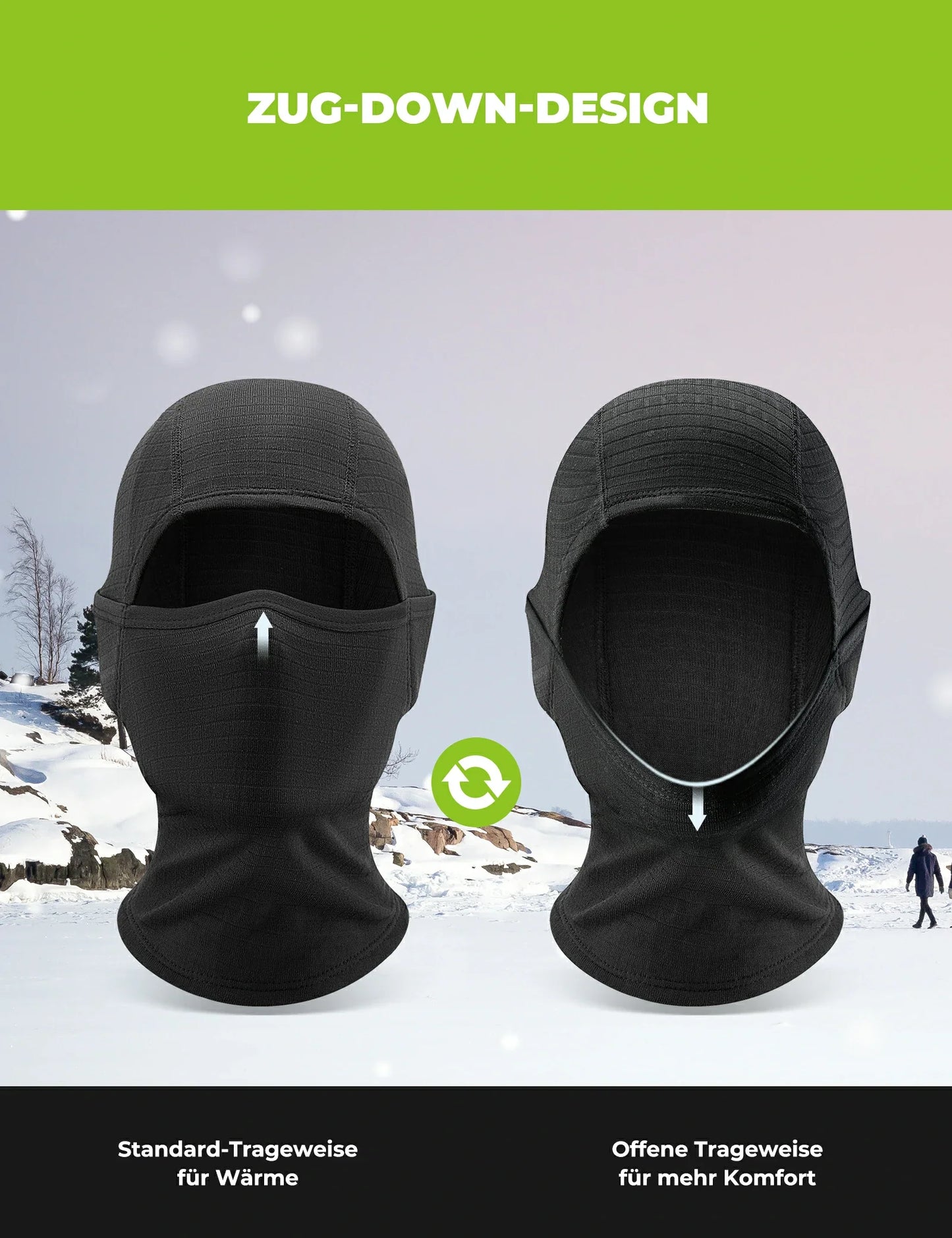 Qunature Sturmhaube Herbst Winter Balaclava für Outdoorsports Unisex