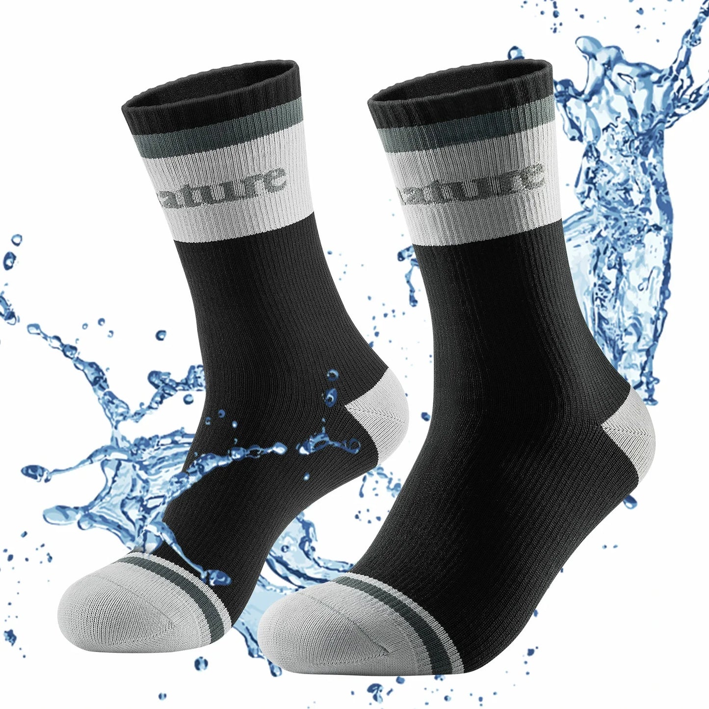 Qunature Wasserdichte Fahrradsocken Atmungsaktiv Unisex