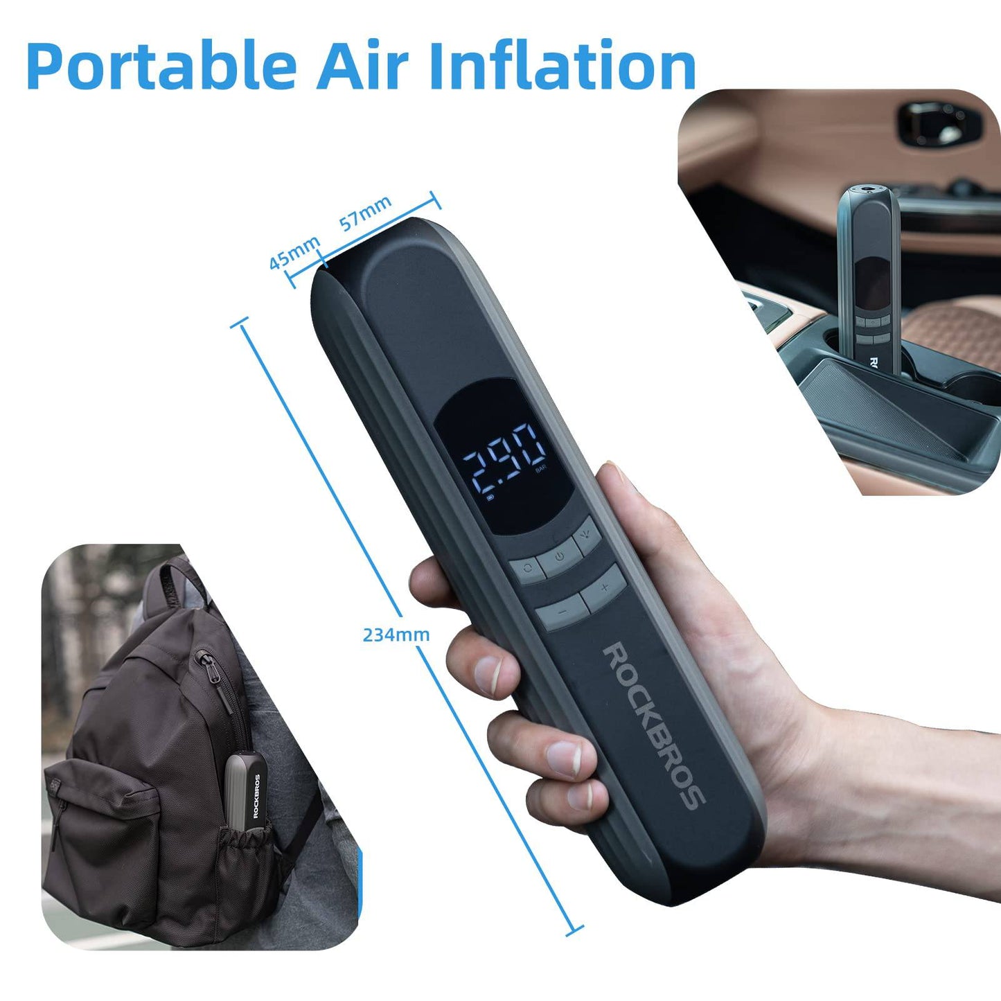 A10 Fahrradpumpe Elektrisch Luftpumpe 150PSI