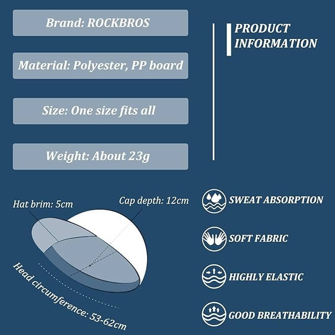 ROCKBROS Sommer Fahrrad kappe UV-Schutz Fahrradmütze für Outdoor Sport