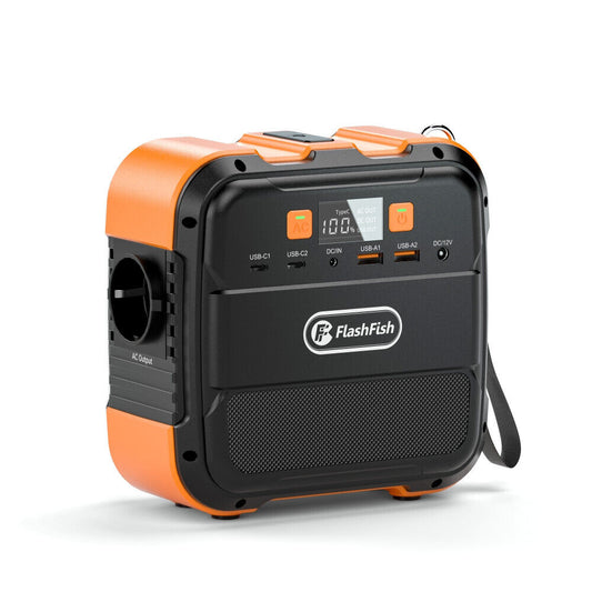 Power Station 240W Max. FlashFish Solar Ultra Light Portable LED 98Wh Lightweight Power Bank